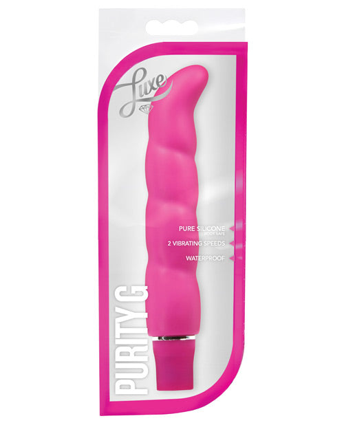 Blush Luxe Purity G Vibrador de Silicona - Elegant Pleasure Product Image.