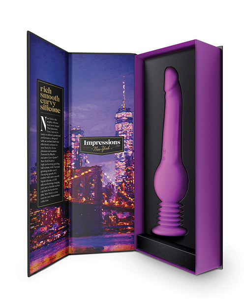 Blush Impressions New York Gyro Quake 假陽具 - 紫色 Product Image.