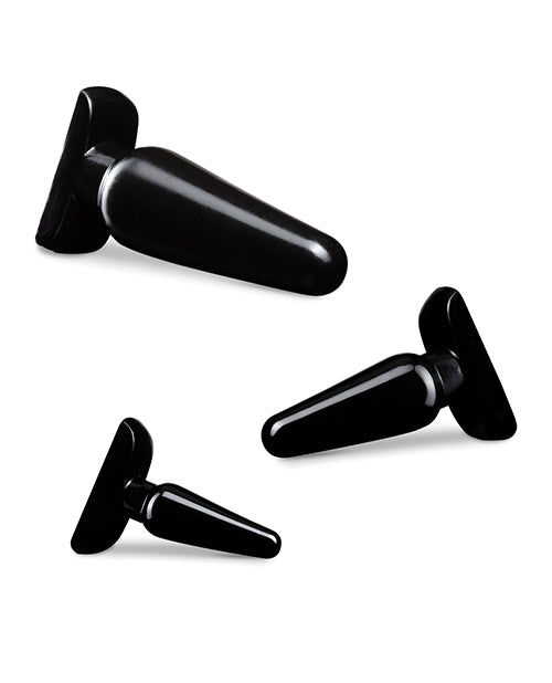 Blush Anal Adventures Basic Plug Kit in Black: Your Gateway to Anal Ecstasy Product Image.