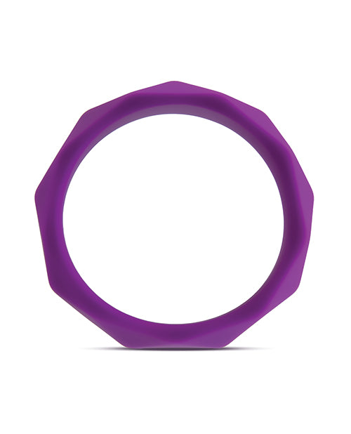 Blush Wellness Purple Geometric Silicone C-Ring Product Image.