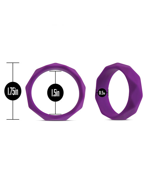 腮紅健康紫色幾何矽膠 C 型環 Product Image.