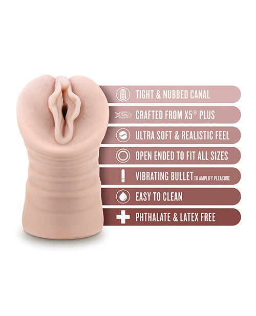 帶有 AI 伴侶和振動子彈的 Blush EnLust Pussy Stroker Product Image.