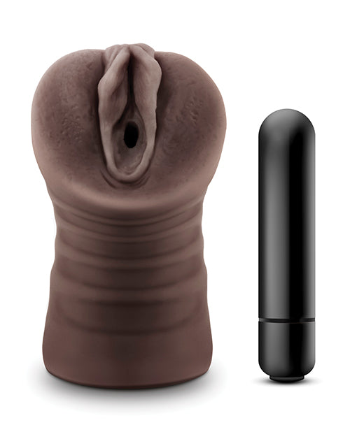 Blush Hot Chocolate Brianna - Sensational Textures & Vibrating Bullet Stroker Product Image.