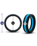 Blush Performance Silicone Go Pro Cock Ring in Black/Blue