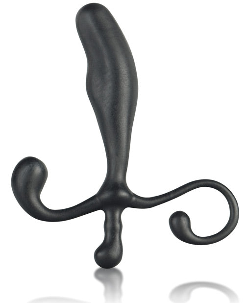 Blue Line C&B 5" Male P-Spot Massager - Black Product Image.