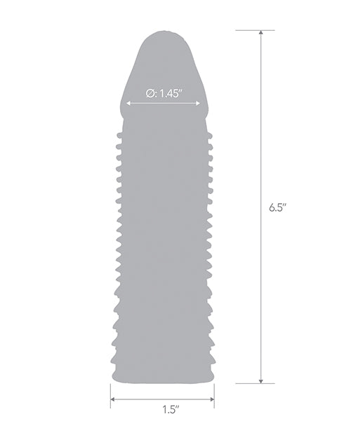 Blue Line C & B 6.5" Triple Sensation Penis Sleeve Extension - Smoke Product Image.