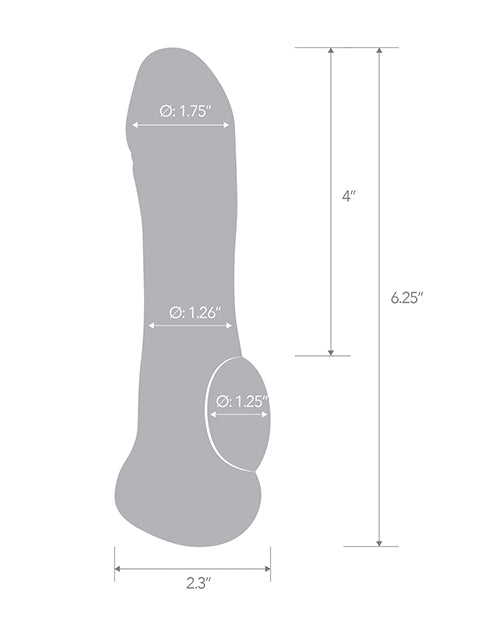 Blue Line C & B 6.25" Transparent Penis Enhancing Sleeve Extension - Clear Product Image.