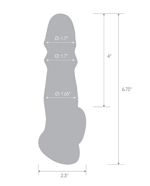 Blue Line C & B Clear Girthy Penis Sleeve Product Image.