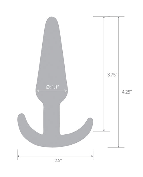 Blue Line C & B 4.25 吋細長錐形果凍藍肛塞 Product Image.