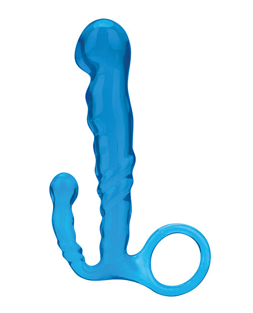 Blue Line C & B 4.5" Dual Stimulation Prostate Massager Product Image.