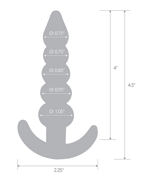 Blue Line C &amp; B 4.5 英吋果凍藍色串珠肛門塞 Product Image.