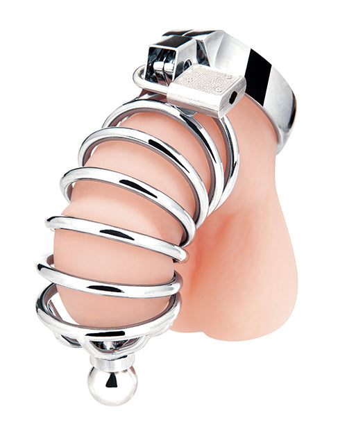 Blue Line Silver Urethral Cage - A Journey into Sensual Exploration Product Image.