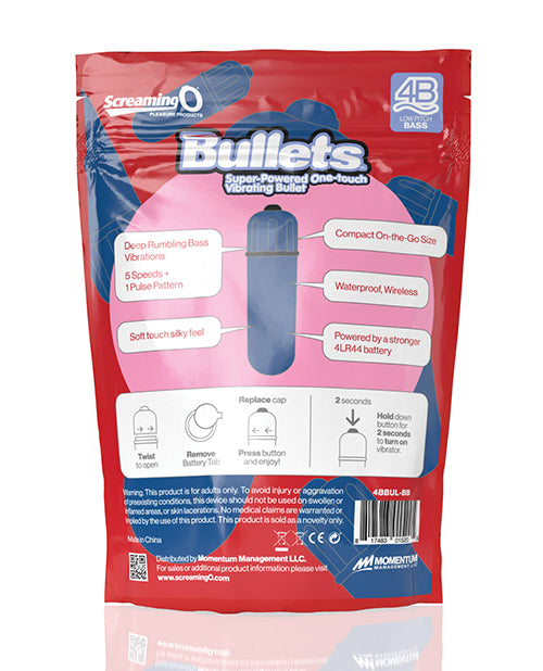 Screaming O 4b Bullet: Vibrador de Placer Fresa Product Image.
