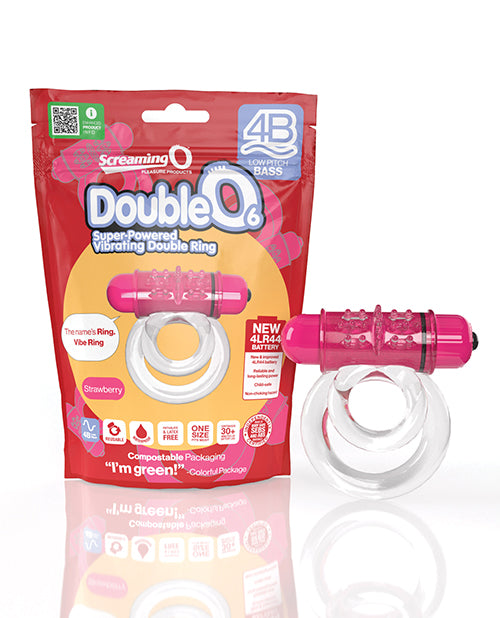 Screaming O 4b Doubleo 6: Juguete de doble placer con sensación de fresa Product Image.