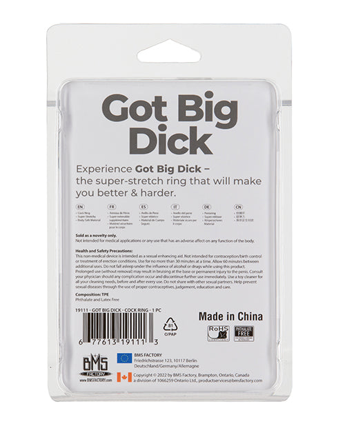 GBD Black Single Bumper Ring: Ultimate Erection Enhancer Product Image.