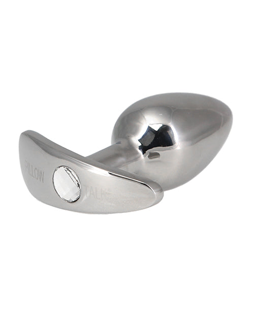 Pillow Talk Sneaky - Silver Anal Plug with Swarovski Crystal Product Image.