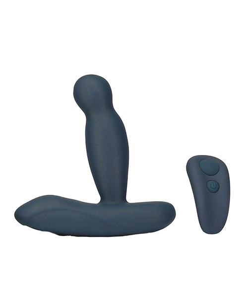 Masajeador anal giratorio y vibratorio Lux Active Revolve de 4,5" - Azul oscuro Product Image.