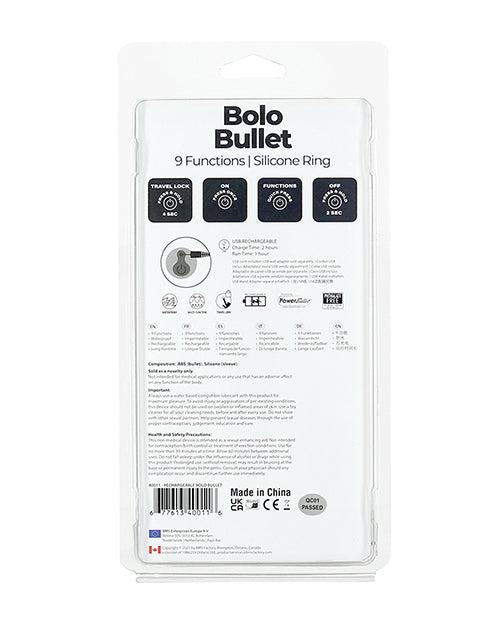 PowerBullet Bolo Bullet Cock Tie - Sensación desatada Product Image.