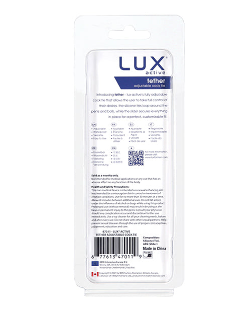 Lux Active Tether Corbata para Polla Negra Product Image.