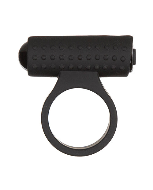 PowerBullet Cosmic Cock Ring: 9-Function Black - Intense Pleasure, Enhanced Stimulation! Product Image.