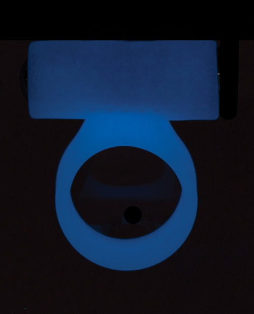 PowerBullet Cosmic Cock Ring: 9-Function Glow-in-the-Dark Pleasure Product Image.