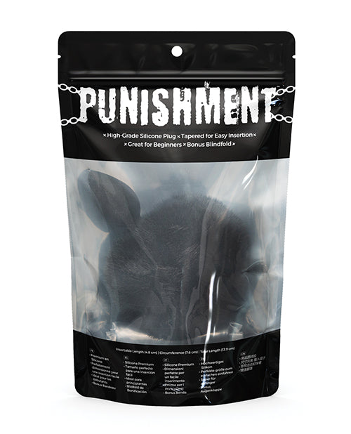 Plug Anal Cola de Conejito Black Punishment Product Image.