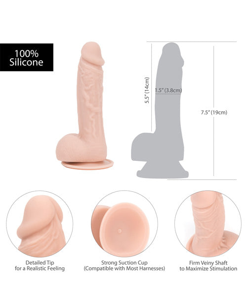 Addiction Mark Realistic 7.5" Dildo with Suction Cup Product Image.