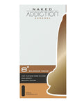 Naked Addiction 8" Dual Density Silicone Dildo - Caramel with Extreme Suction Base