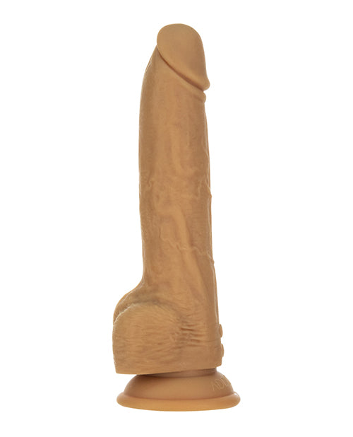 Naked Addiction 9" Thrusting Dong with Remote - Caramel Product Image.