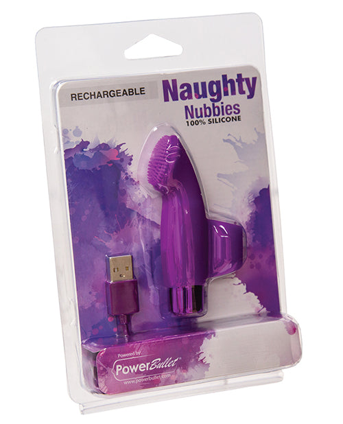 Naughty Nubbies Purple Finger Massager Product Image.
