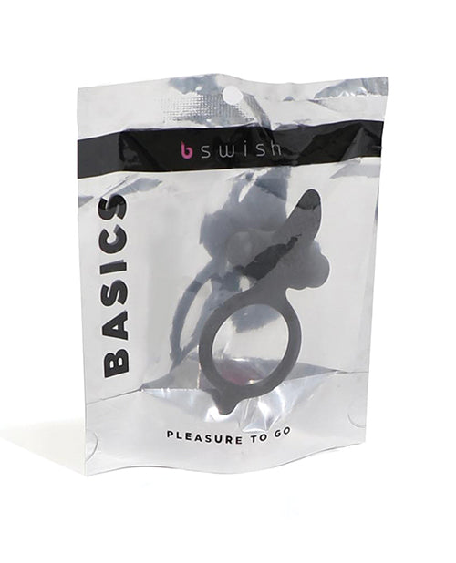 Bcharmed Classic Vibrating Cock Ring: Ultimate Pleasure in Black