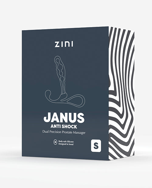 Masajeador de próstata antichoque Zini Janus - Placer sensorial de precisión dual Product Image.