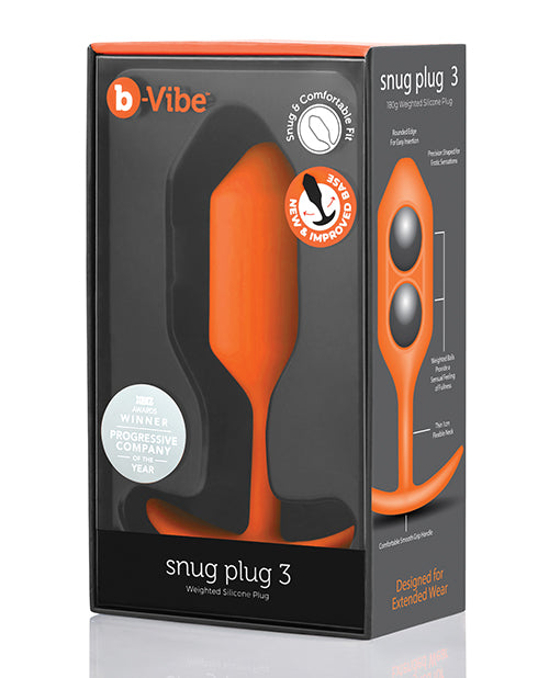 B-Vibe Weighted Snug Plug 3: Placer anal de lujo Product Image.