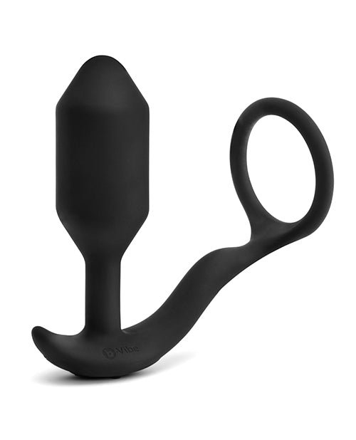 B-vibe Vibrating Snug & Tug - Black: Ultimate Pleasure Experience Product Image.