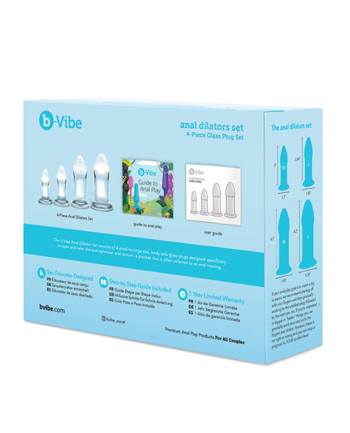 b-Vibe 玻璃肛門擴張器套裝：感官探索之旅 Product Image.