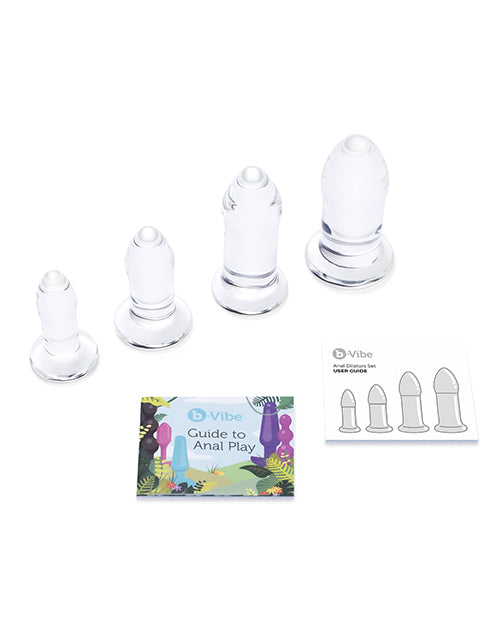 b-Vibe Glass Anal Dilator Set: A Journey of Sensuous Discovery Product Image.