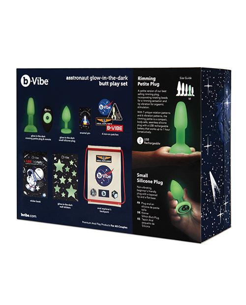 Set de juego para glúteos que brilla en la oscuridad b-Vibe: desbloquea el placer cósmico 🌌 Product Image.