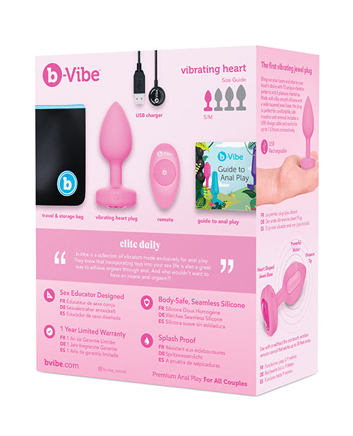 b-Vibe Vibrating Heart Plug: Opulenta elegancia anal Product Image.