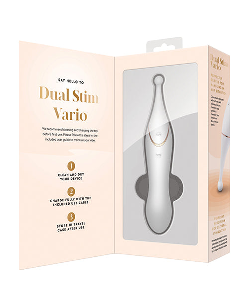 Bodywand Dual Stim Vario - Blanco: Su puerta de entrada al placer dichoso Product Image.