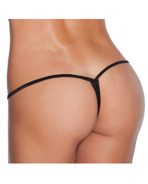 Coquette Black Lycra G-String Product Image.