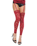 Ruby Scallop Stretch Lace Footless Stockings