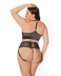 Seductive Lace Panels Harness & Panty Set by Black Label