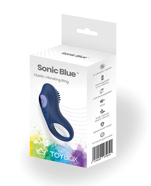 TOYBOX Anillo Vibrador para el Pene Sonic Blue - Ultimate Pleasure Boost Product Image.