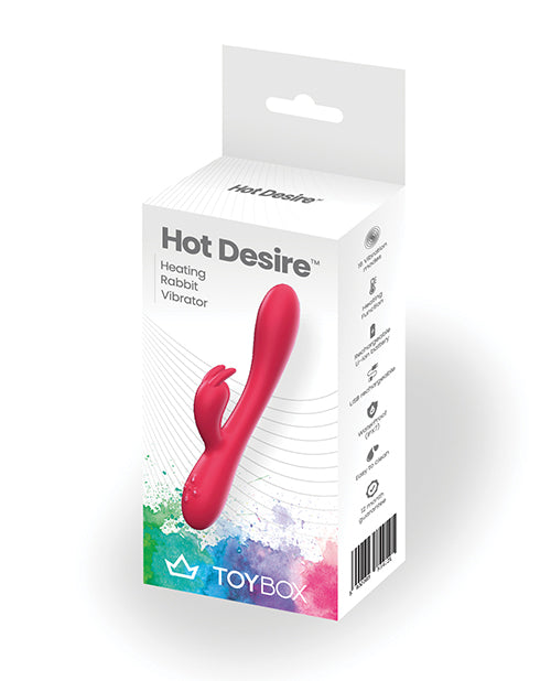 TOYBOX Hot Desire Conejo Vibrador con Función Calentamiento Product Image.