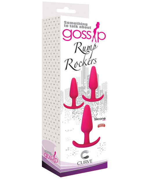 Curve Novelties Gossip Rump Rockers Juego de entrenador de plug anal de 3 piezas Product Image.