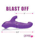 Curve Toys Gossip Blasters 7X Thrusting Rabbit Vibrator - Violet