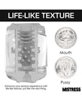 Curve Toys Mistress Double Shot Mini Masturbator - Clear