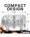 Curve Toys Mistress Double Shot Mini Masturbator - Clear