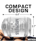 Curve Toys Mistress Double Shot Mini Masturbator - Clear