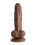 Curve Toys Fantasy Jock Levantamiento de pesas Wesley Consolador de 7" con bolas - Oscuro